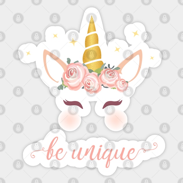 Cute Unicorn Girl Sticker by TomCage